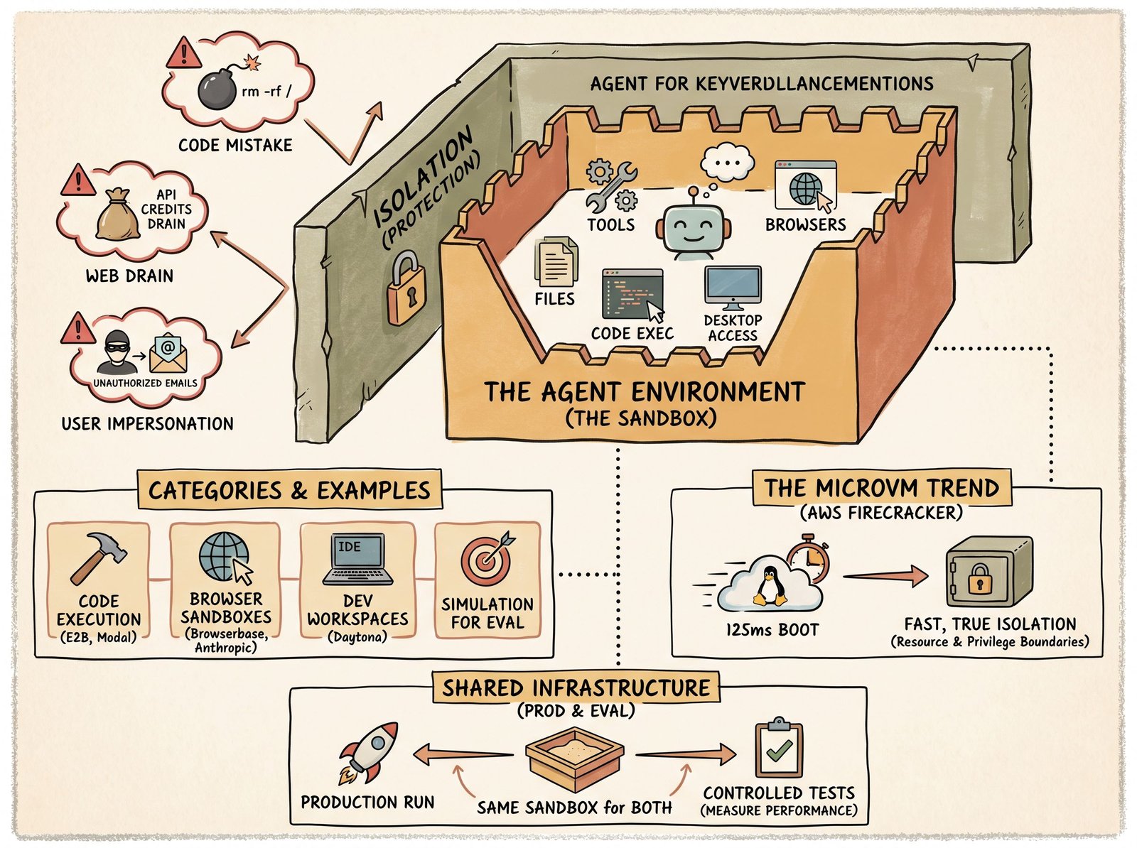 What are agent environments and sandboxes?