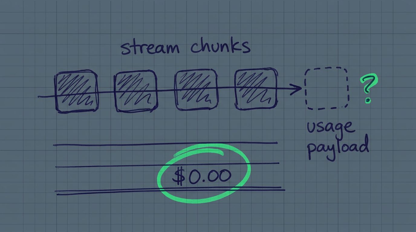 Missing Token Counts on Streamed LLM Calls (and Why Your Spend Total Reads Low)